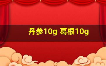 丹参10g 葛根10g